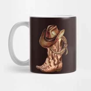 Rustic Rodeo  Western Country Cowboy Boots Mug